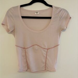 Aritzia Light Pink Short Sleeve Top